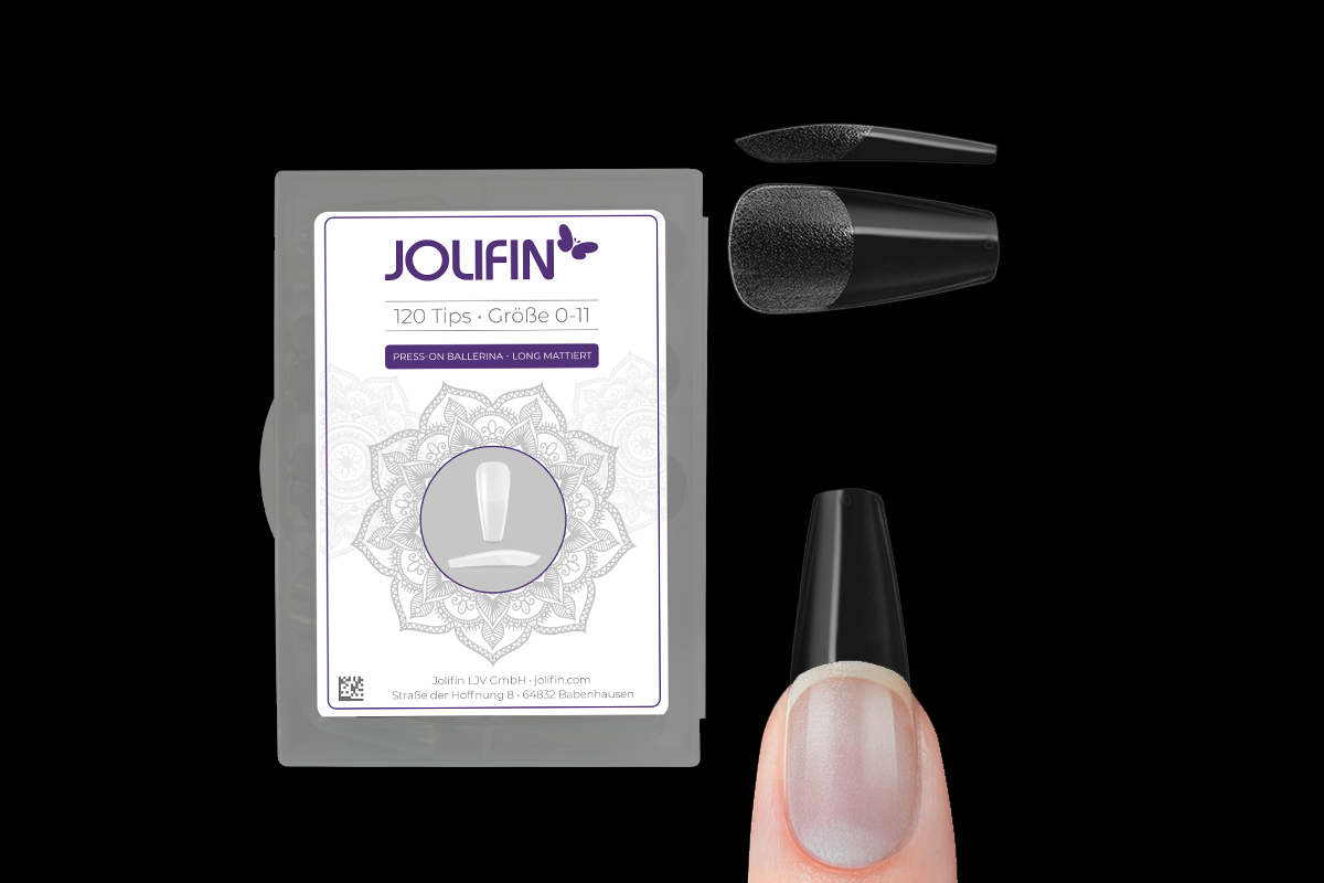 Jolifin 120 tip box Press-On Ballerina - long matt finish