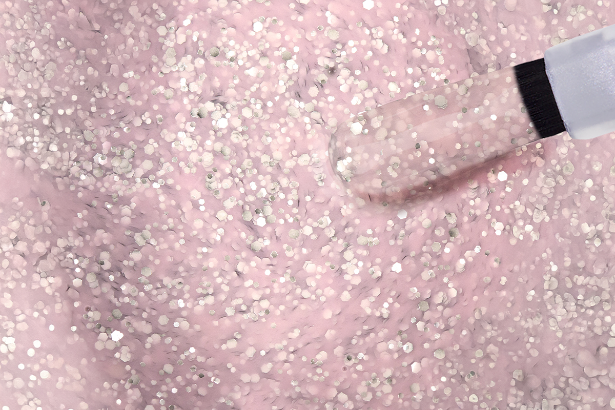 Jolifin LAVENI Shellac - hypnotising lavender Glitter 10ml