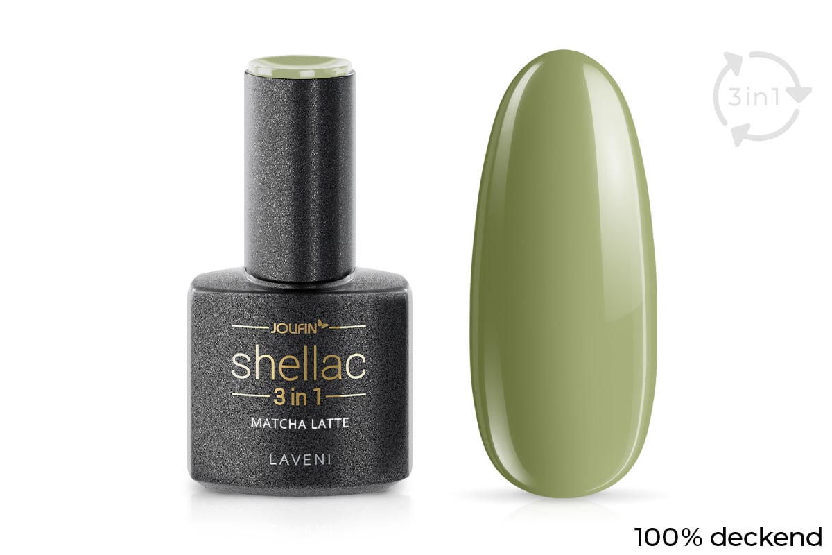 Jolifin LAVENI 3in1 Shellac - matcha latte 10ml