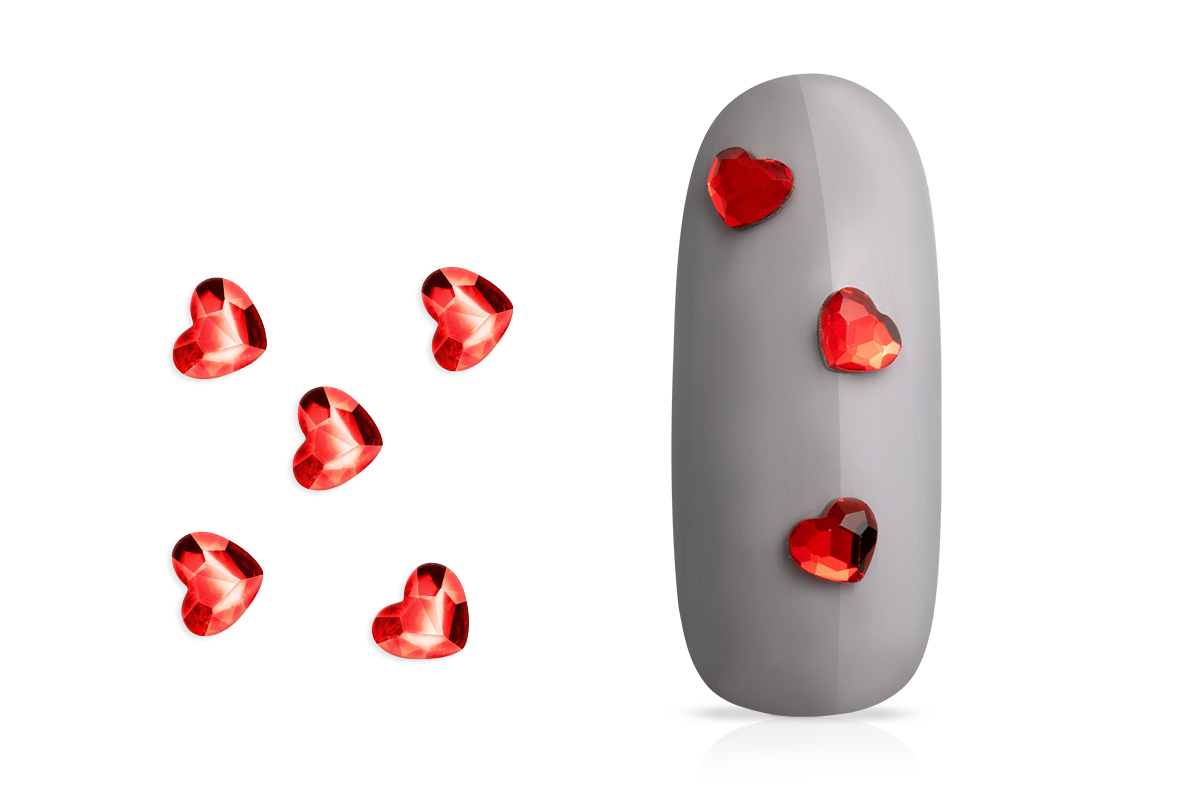 Jolifin LAVENI Rhinestone Diamonds - red hearts