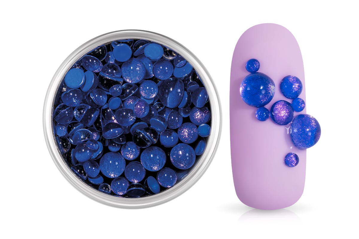 Jolifin Halbperlen - Bubbles FlipFlop blue & purple
