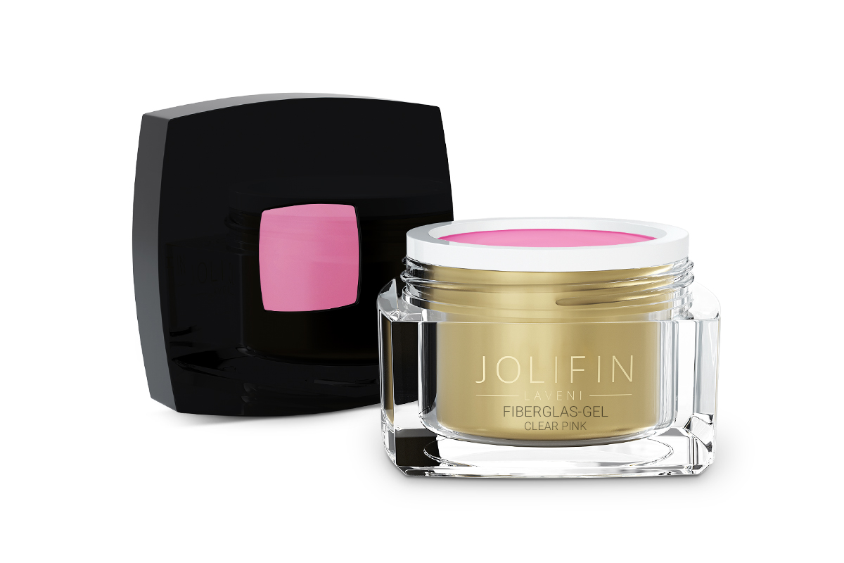 Jolifin LAVENI - Fibreglass gel clear pink 15ml