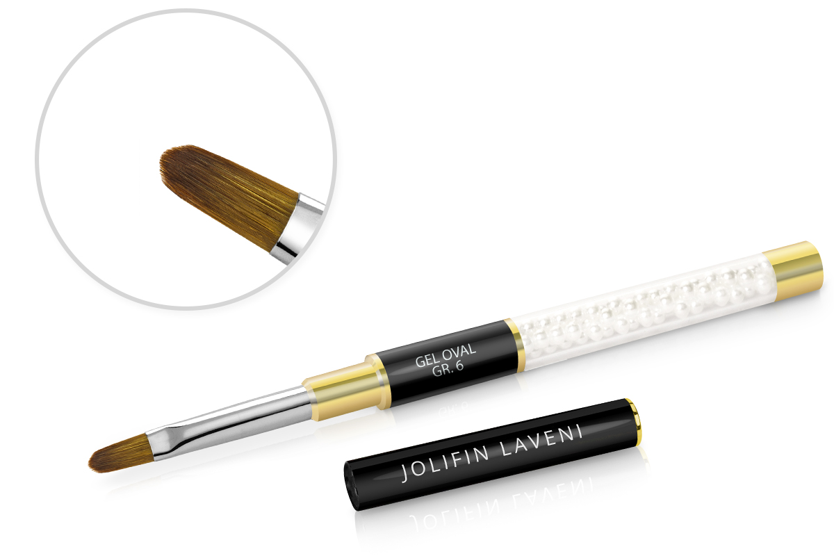 Jolifin LAVENI Pearly Brush - Gel oval size 6