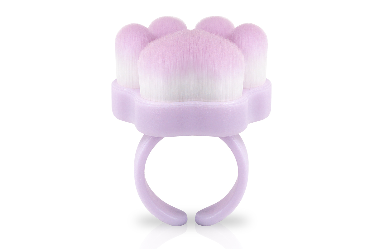 Jolifin Staubpinsel Mini - lila Pfötchen
