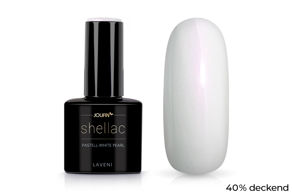 Jolifin LAVENI Shellac - pastell-white pearl 10ml