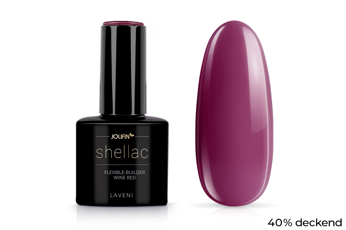 Jolifin LAVENI Shellac - flexible-builder wine red 10ml