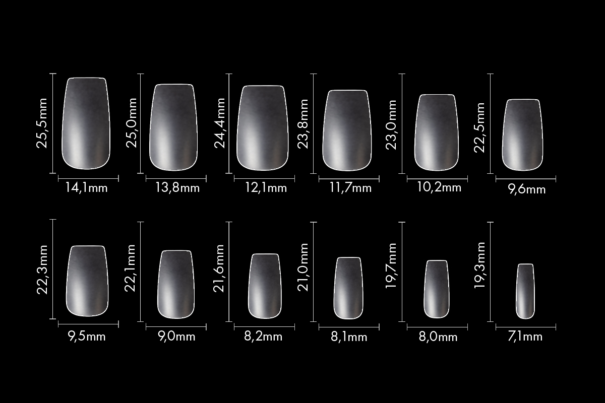 Jolifin 120er Tipbox Press-On Coffin - ultra dünn