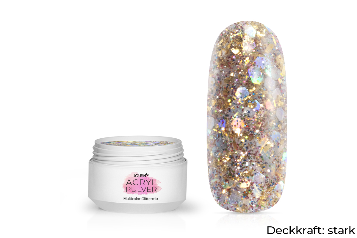 Jolifin Acrylic Colour Powder - Multicolor Glittermix 5g