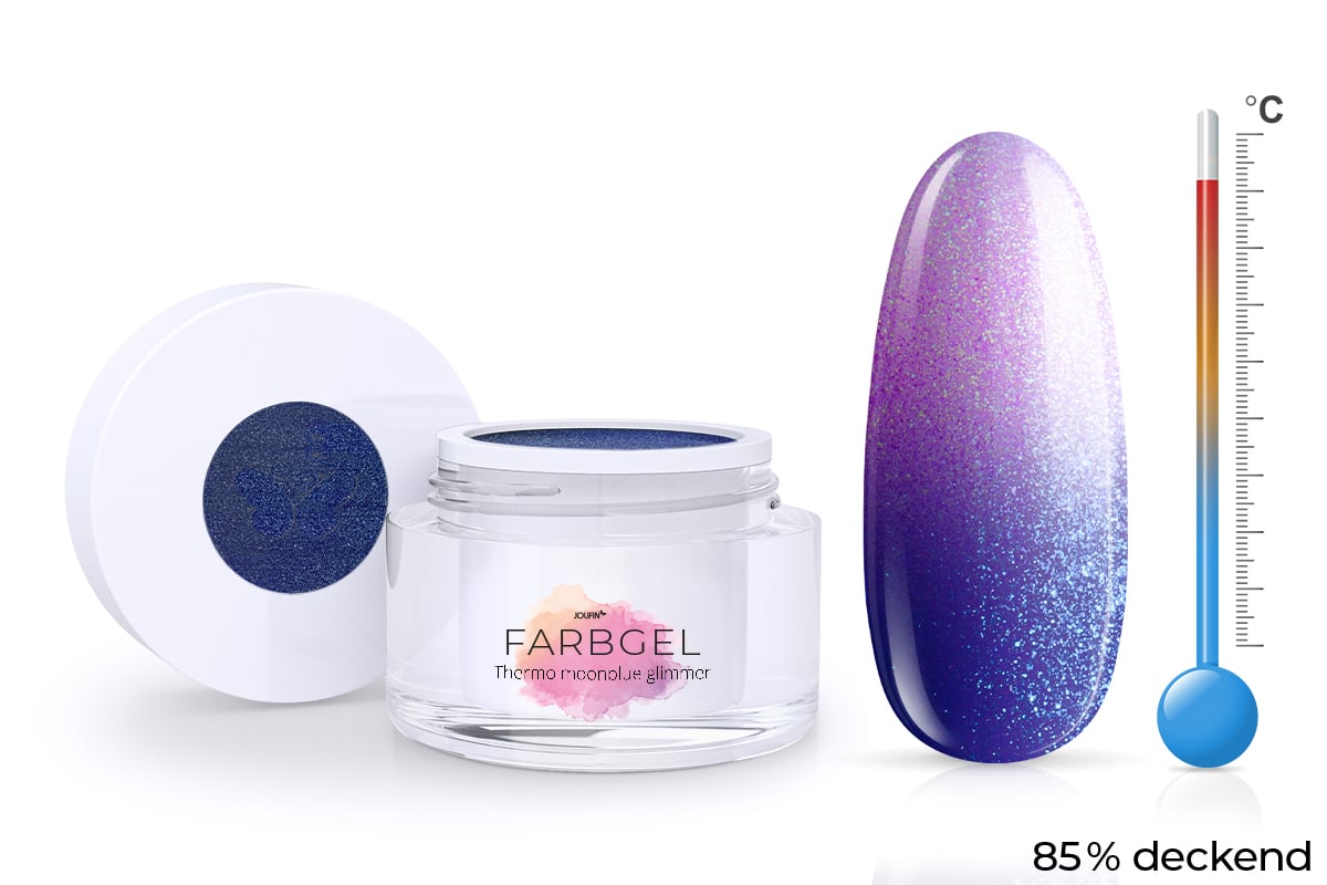 Jolifin Thermo Farbgel moonblue glimmer 5ml