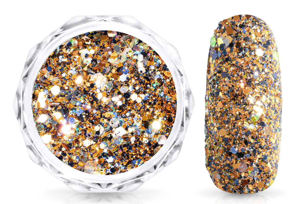 Jolifin Hexagon Glittermix - caramel sand