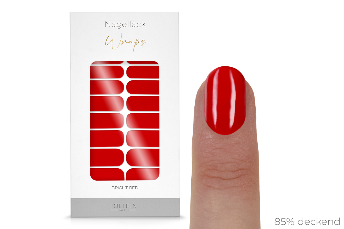 Jolifin LAVENI Nagellack-Wraps - bright red