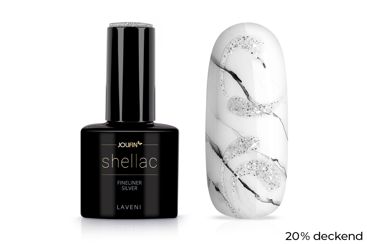 Jolifin LAVENI Shellac Fineliner - silver 10ml