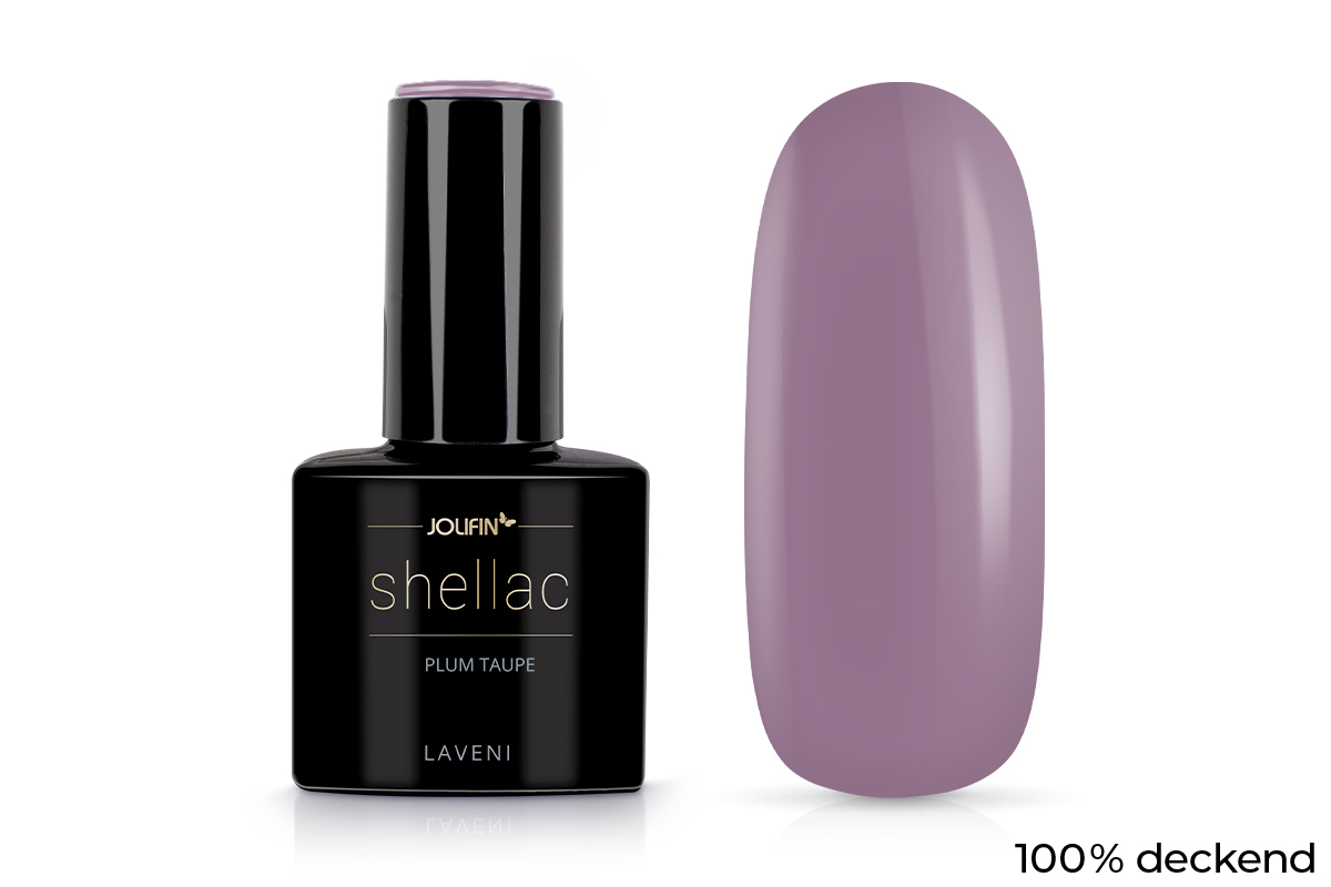 Jolifin LAVENI Shellac - plum taupe 10ml