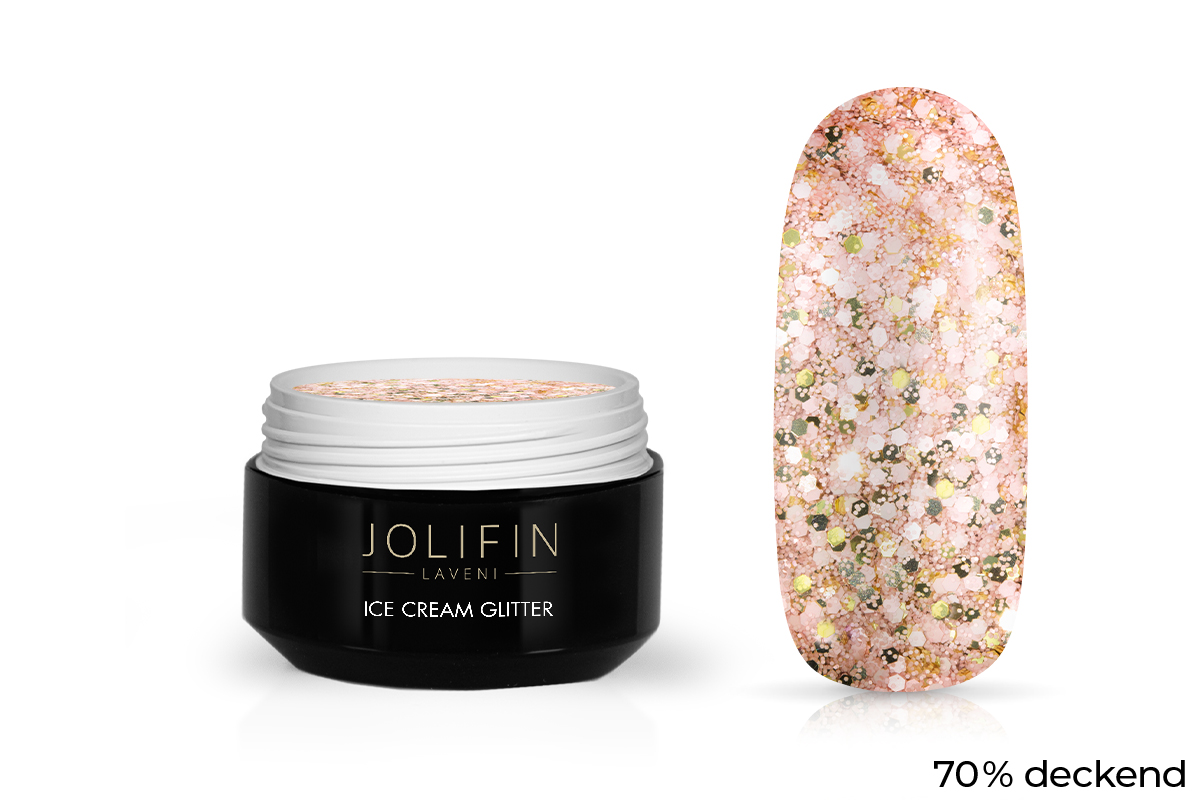 Jolifin LAVENI Colour Gel - ice cream Glitter 5ml