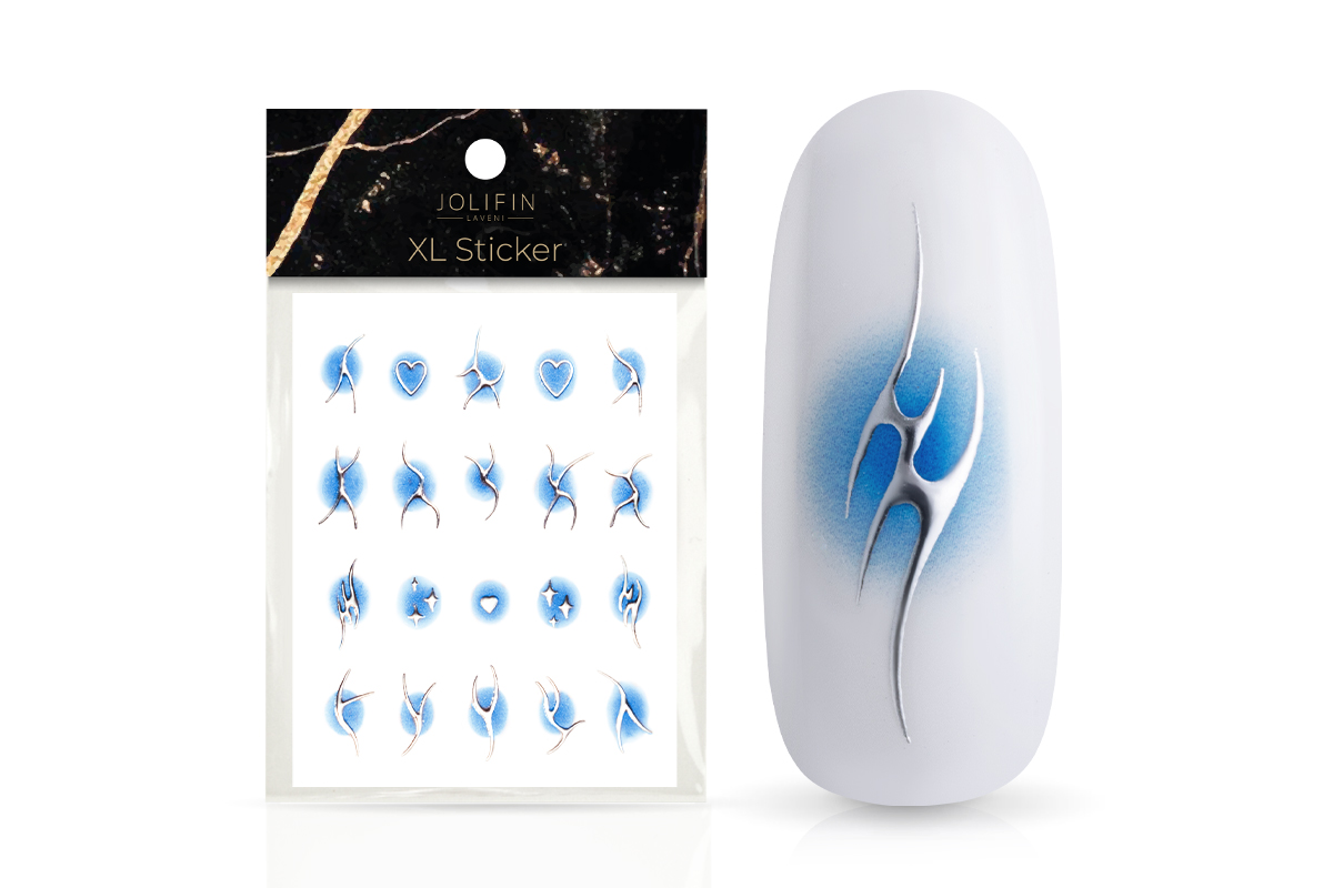 Jolifin LAVENI XL Sticker - silver aura blue