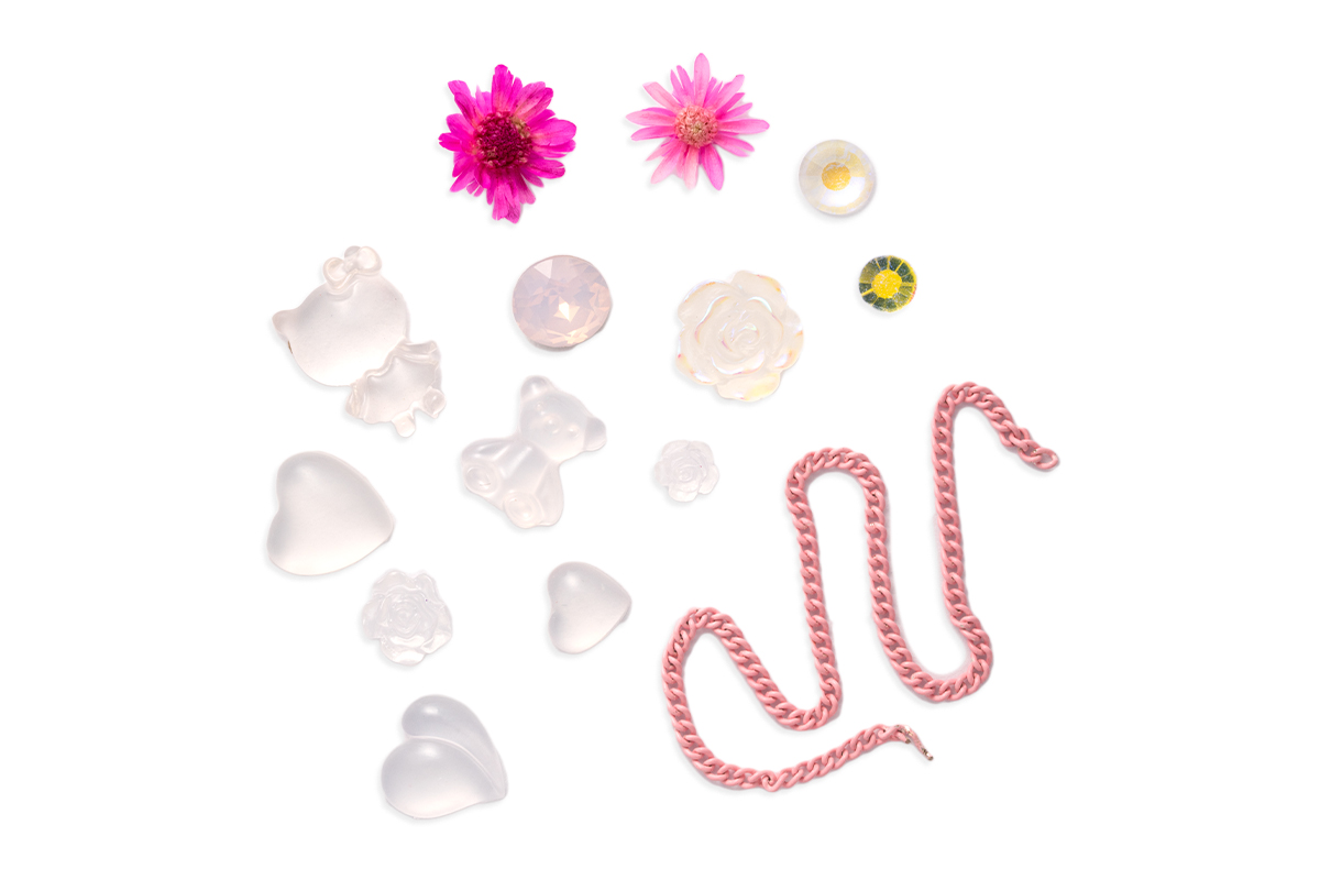 Jolifin Rhinestone & Overlay Display - Solar pink mix