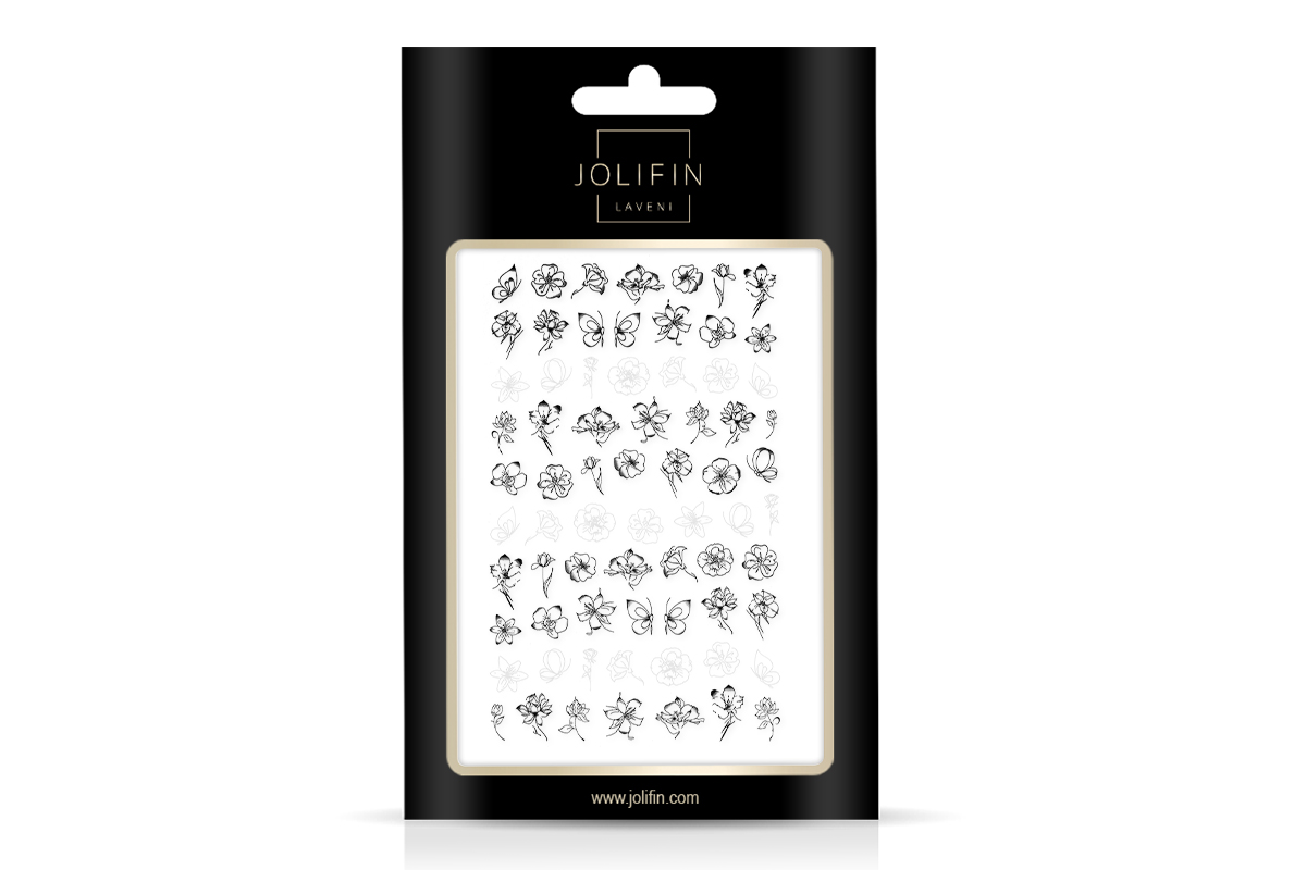 Jolifin LAVENI XL Sticker - black & white No. 3