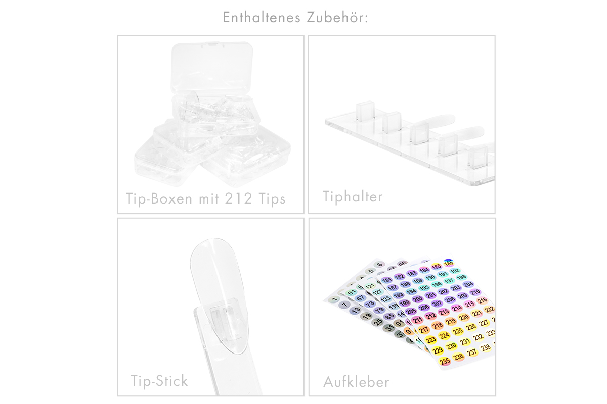 Jolifin XL colour presentation display - incl. tip holder & tips