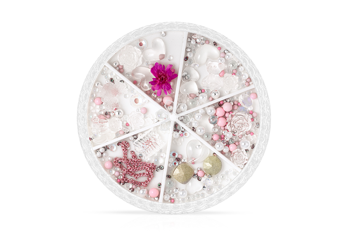 Jolifin Rhinestone & Overlay Display - Solar pink mix