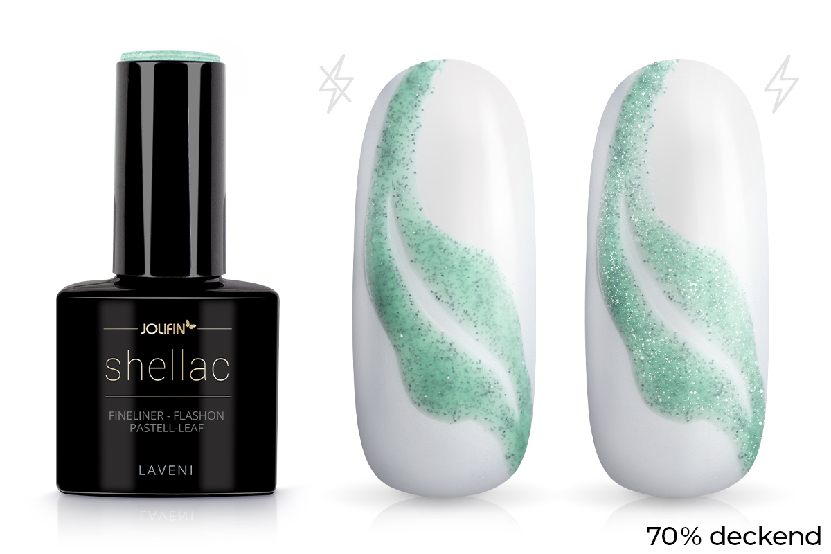 Jolifin LAVENI Shellac Fineliner - FlashOn pastel-leaf 10ml