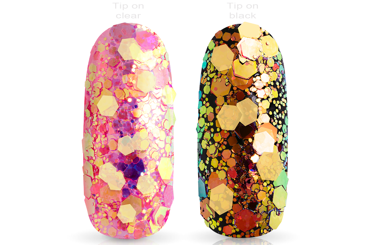 Jolfin Hexagon glitter mix - mermaid peach