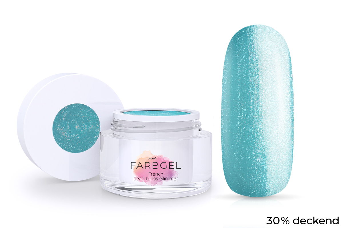 Jolifin colour gel French pearl-turquoise mica 5ml