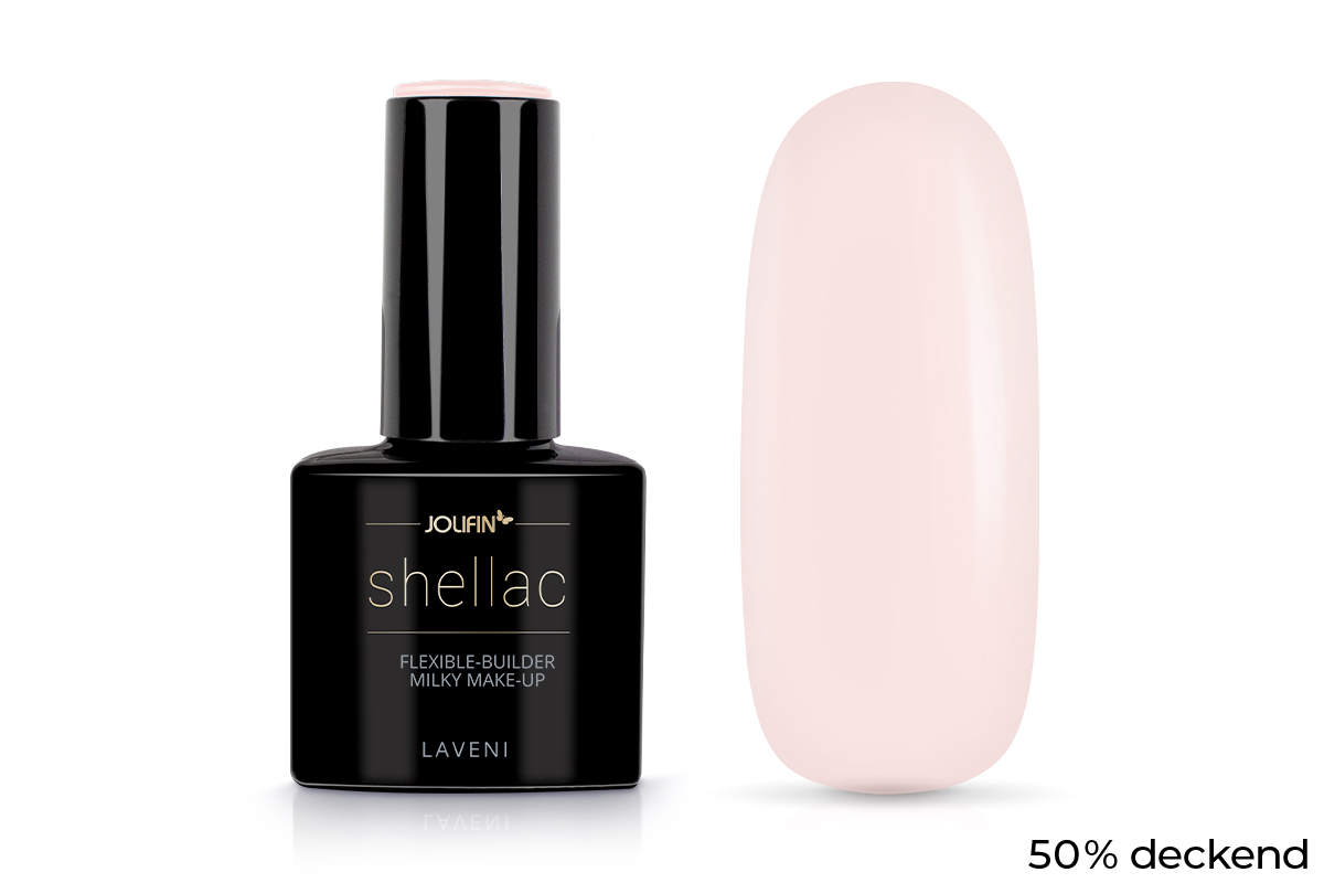 Jolifin LAVENI Shellac - flexible-builder milky make-up 10ml