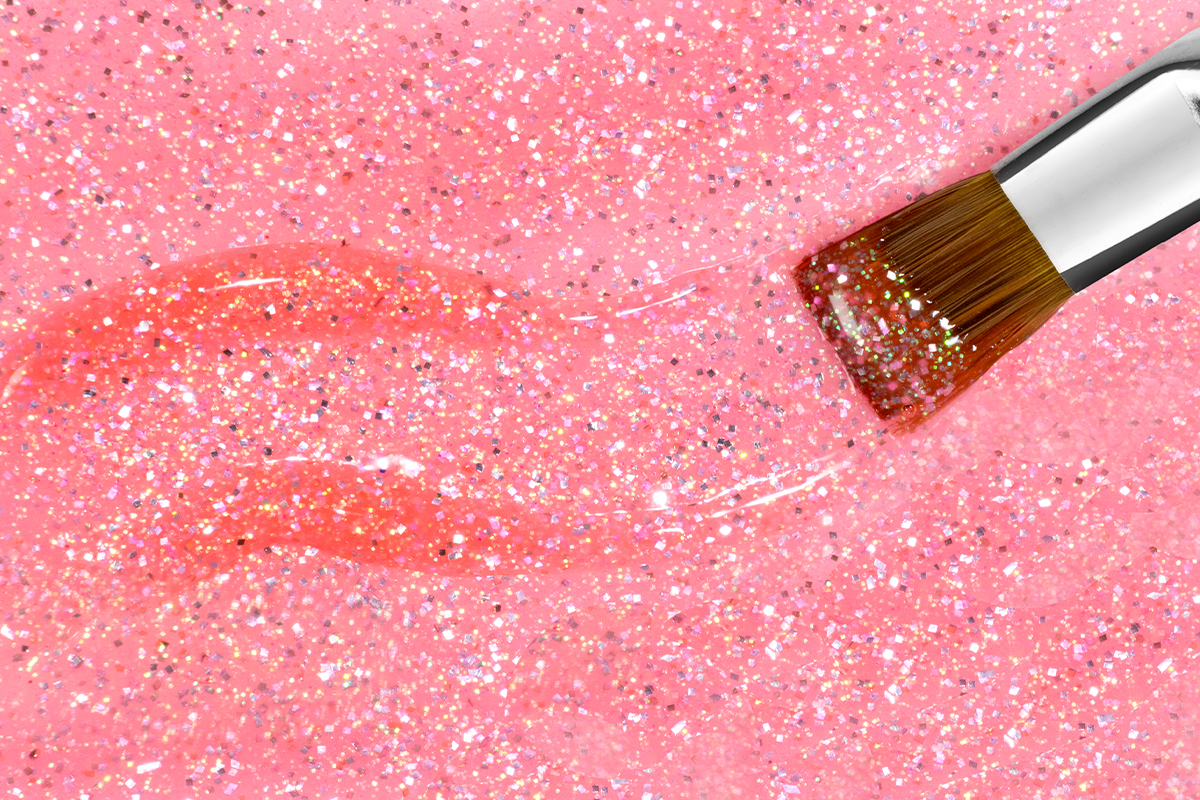 Jolifin Farbgel girly pink Glitter 5ml