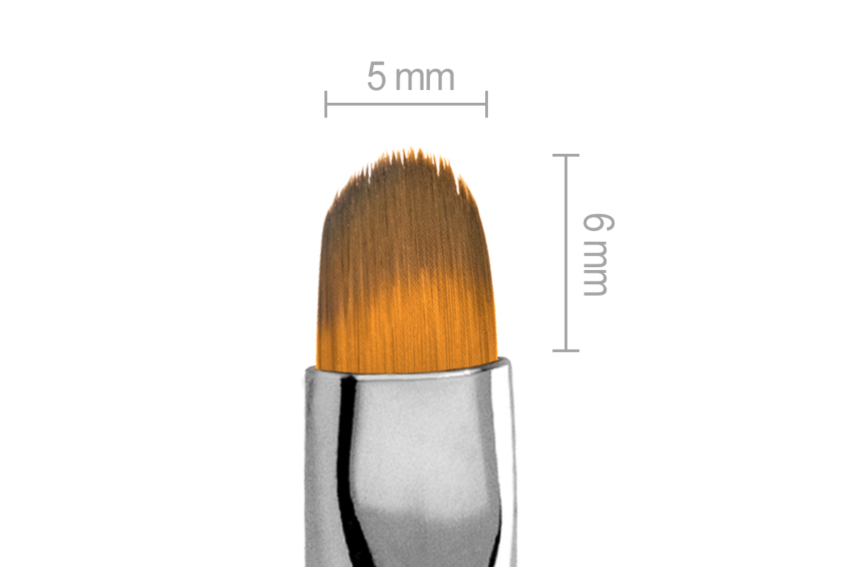 Jolifin Rosy Glitter Gel Brush oval size 4