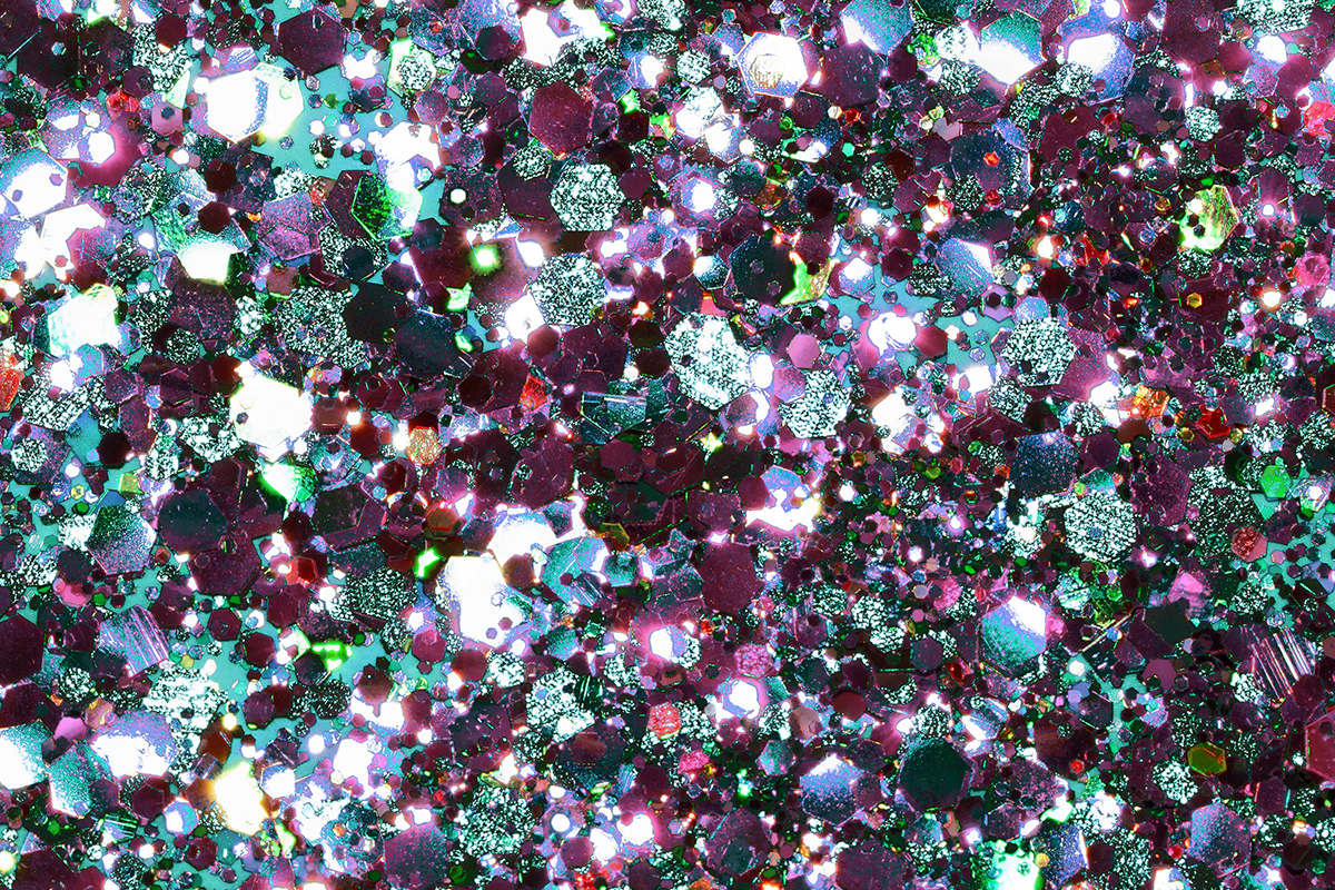 Jolifin LAVENI Silver Chameleon Glittermix - berry sorbet