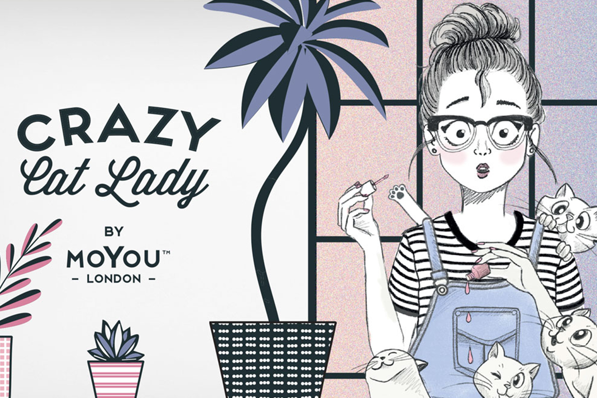 MoYou-London stencil Crazy Cat Lady Collection 13