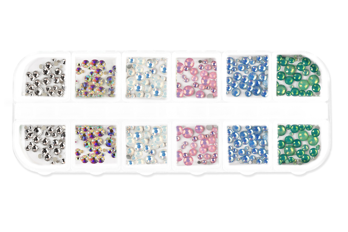 Jolifin LAVENI Rhinestone Display XL - clear & opal Mix