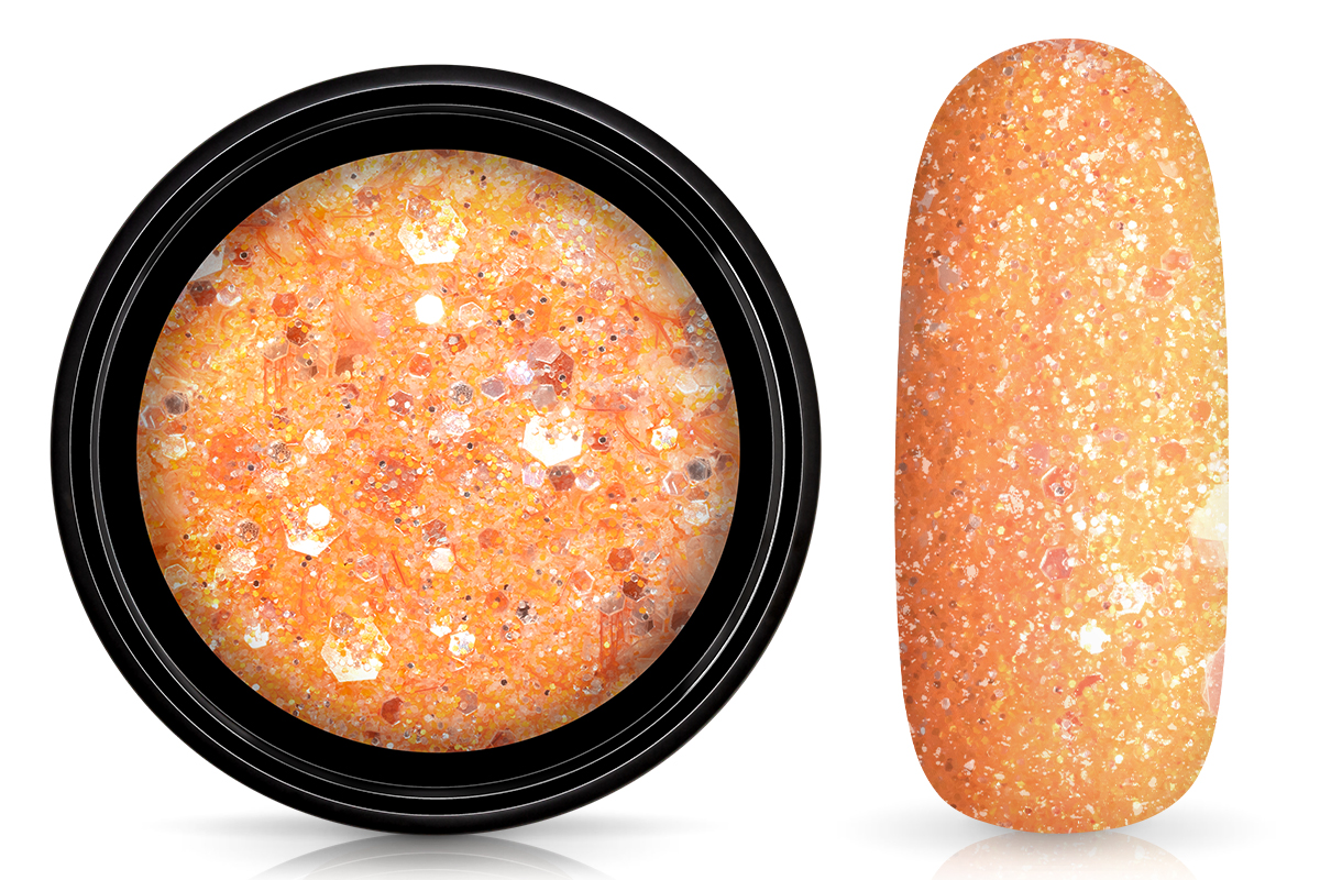 Jolifin LAVENI Crystal Glitter - pastel neon orange