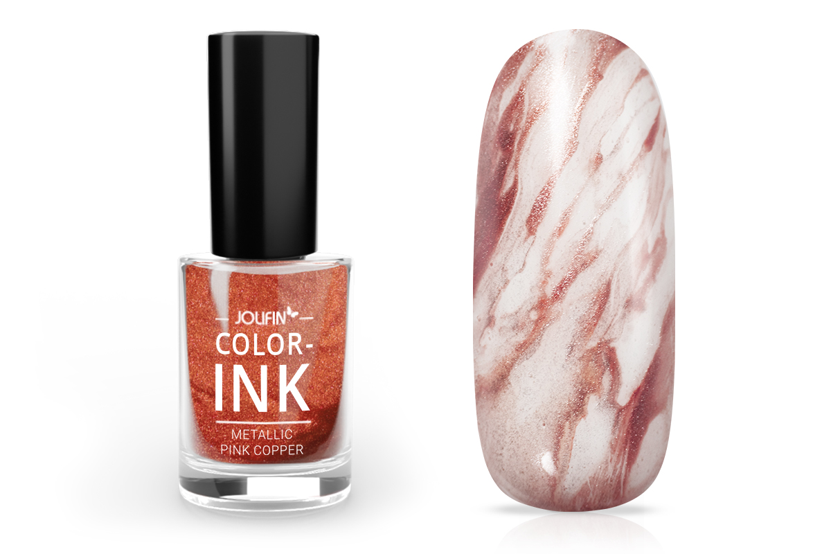 Jolifin Color-Ink - metallic pink copper 6ml