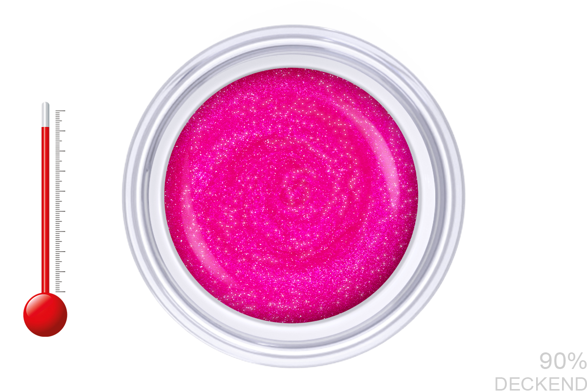 Jolifin Thermo colour gel neon pink glimmer 5ml