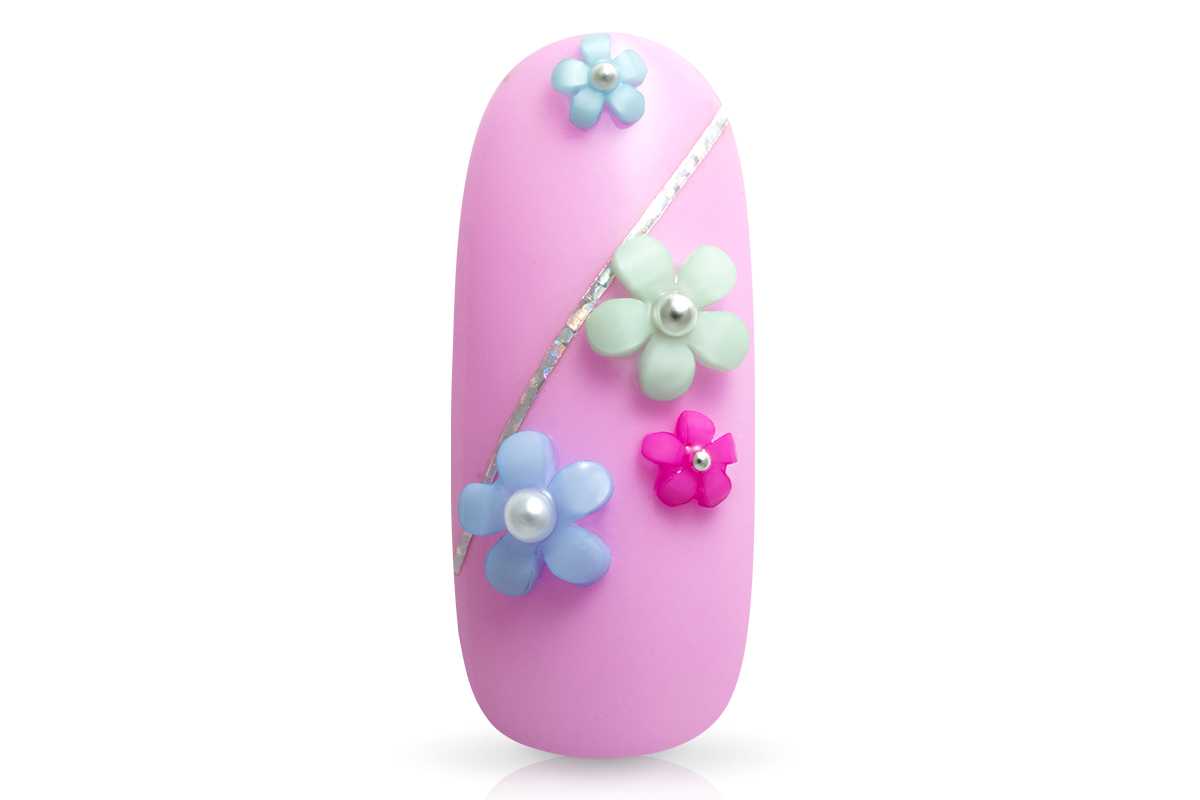 Jolifin Overlay Display - bunte Blumen & Perlen 