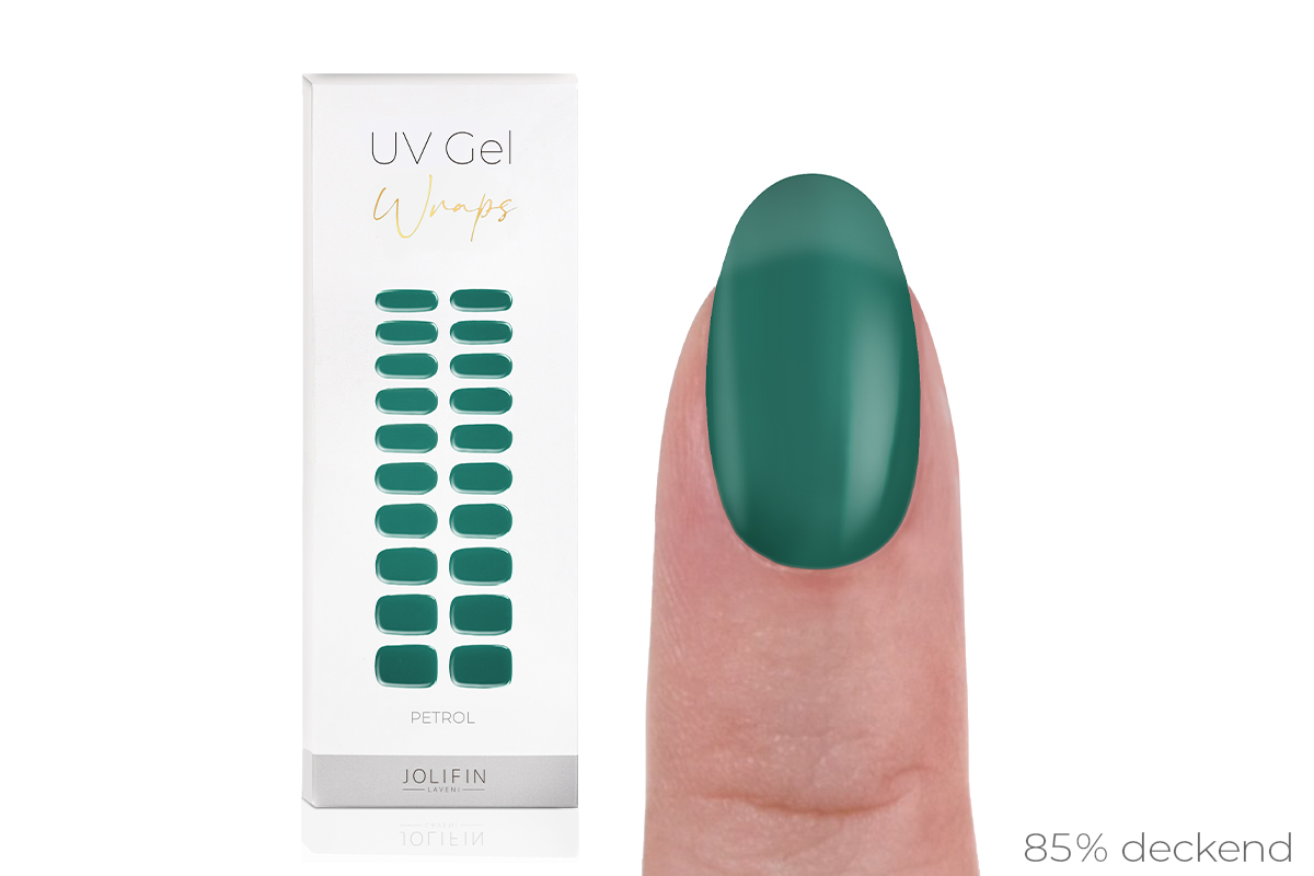 Jolifin LAVENI UV Gel-Wraps - petrol