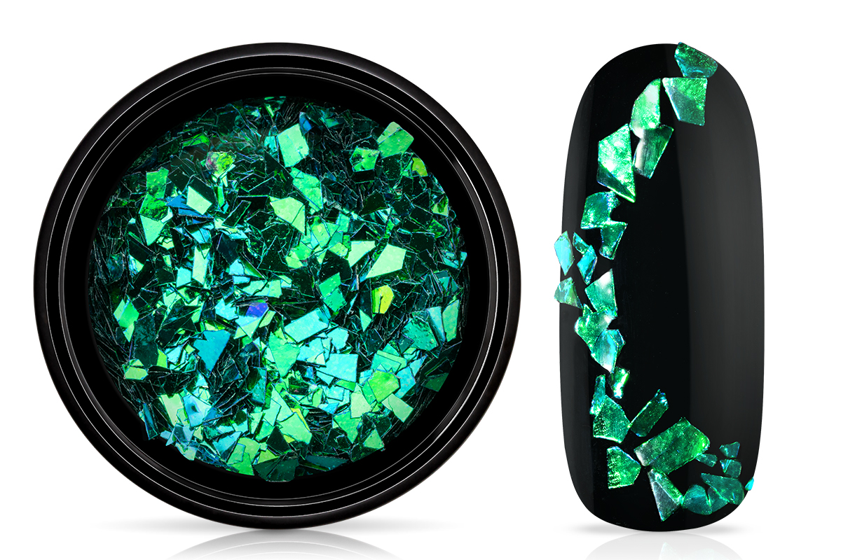 Jolifin LAVENI Foil Flakes - chameleon emerald