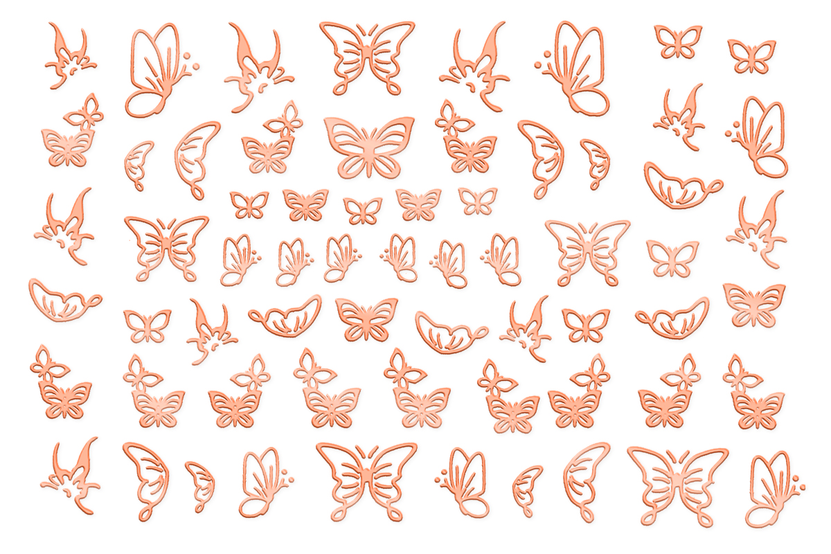 Jolifin LAVENI XL Sticker - Butterfly rosé-gold