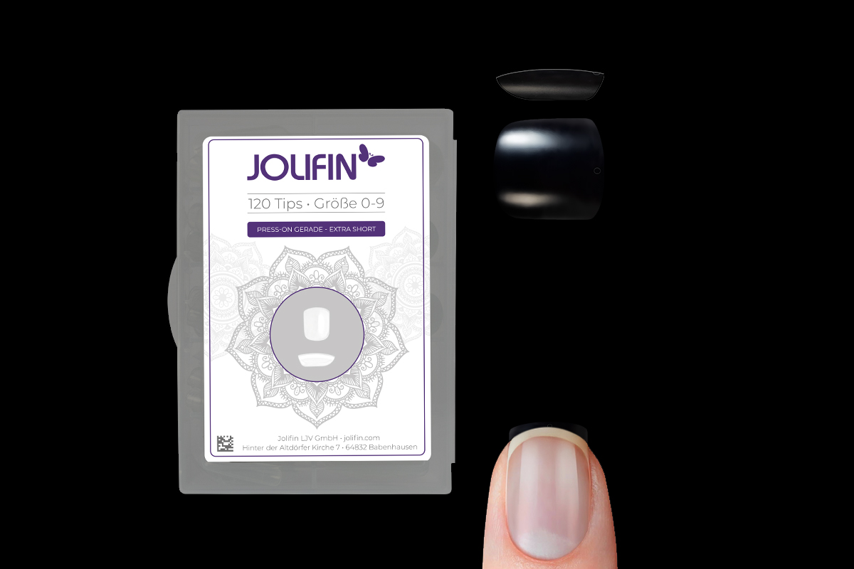 Jolifin 120 Tipbox Press-On Straight - extra short