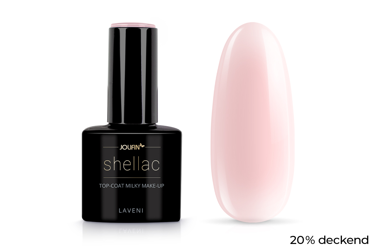 Jolifin LAVENI Shellac - Top-Coat milky make-up 10ml