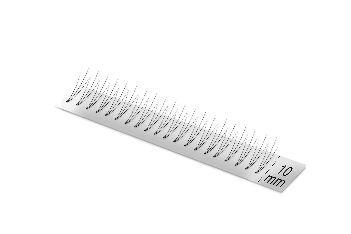 SingleBox 10mm - 3D Eyelash Fan C-Curl 0,07