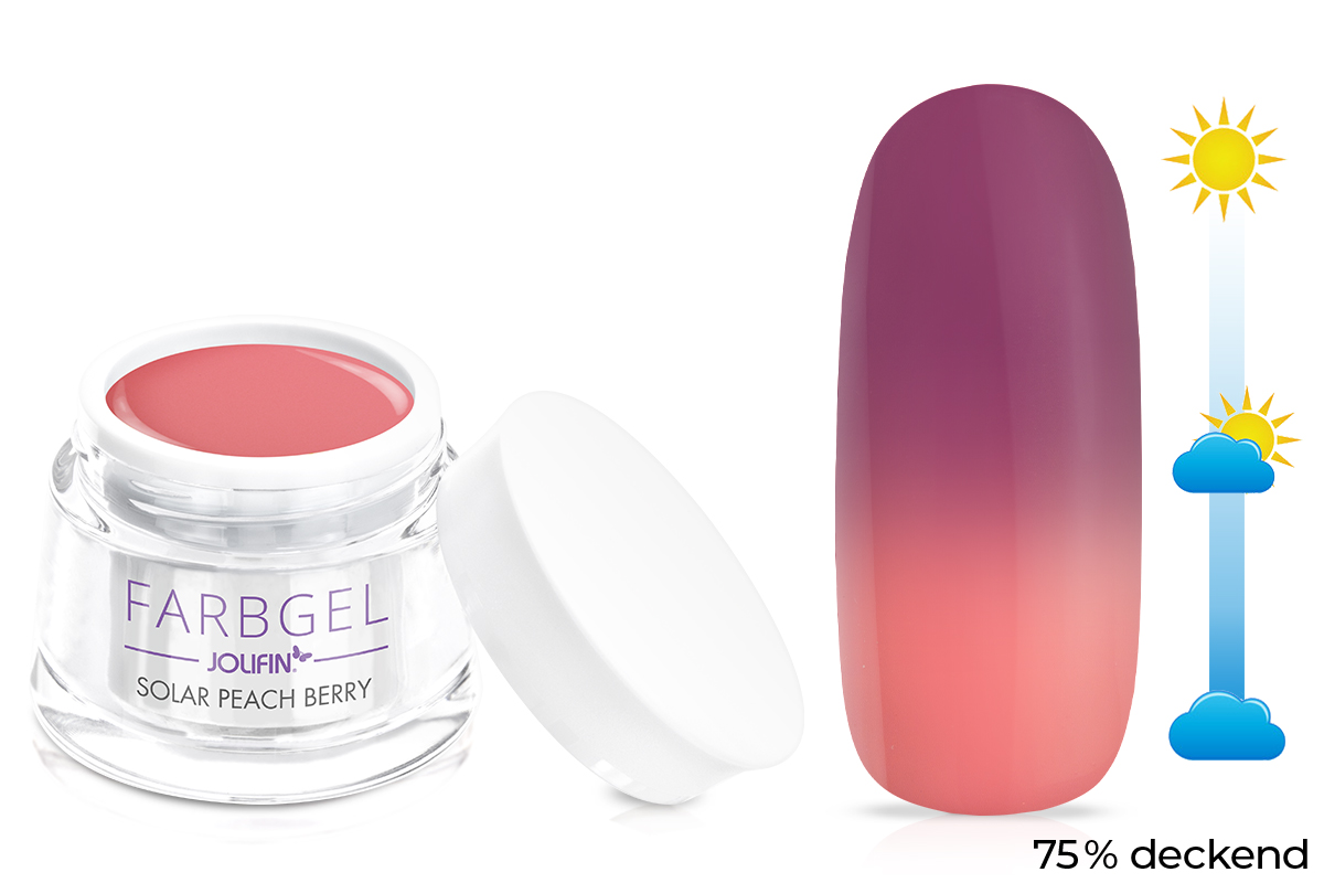 Jolifin Solar Farbgel peach berry 5ml