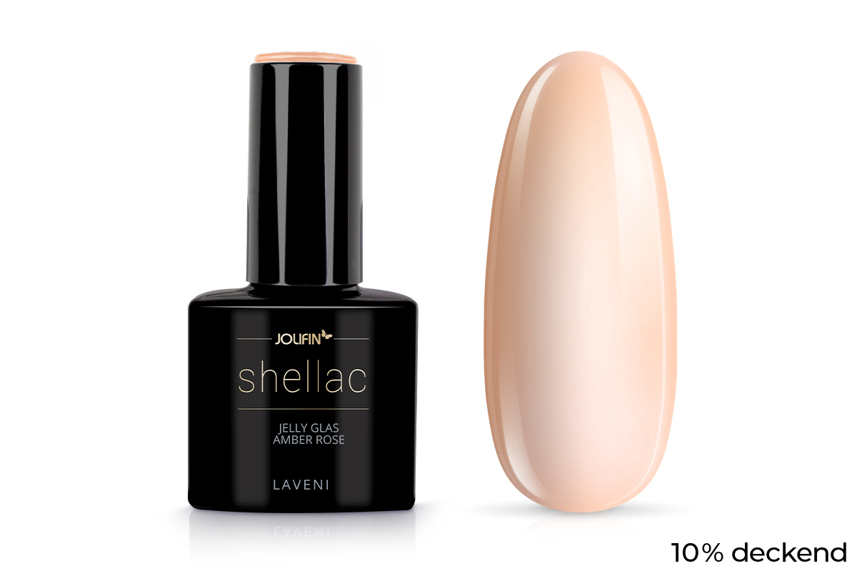 Jolifin LAVENI Shellac - Jelly Glas amber rose 10ml