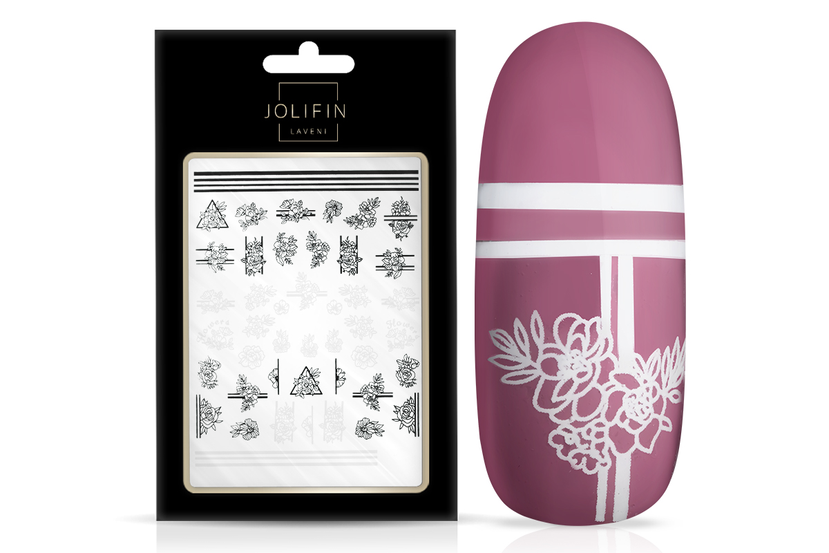 Jolifin LAVENI XL Sticker - black & white No. 10