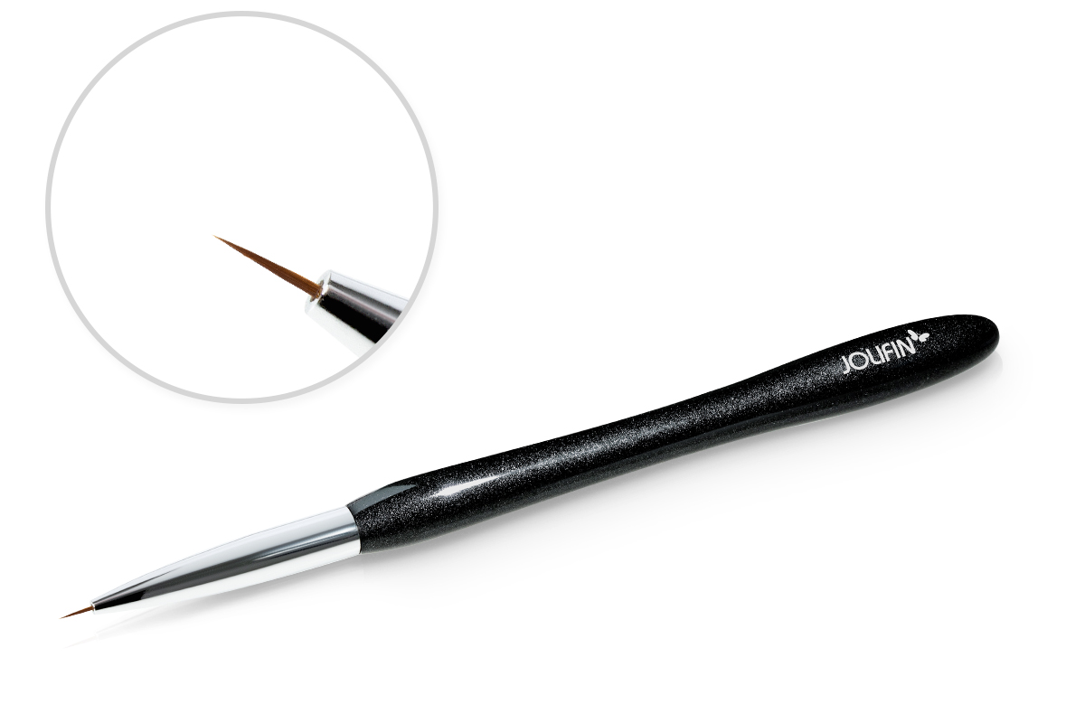Jolifin Metallic Black Pinsel - Fineliner super short