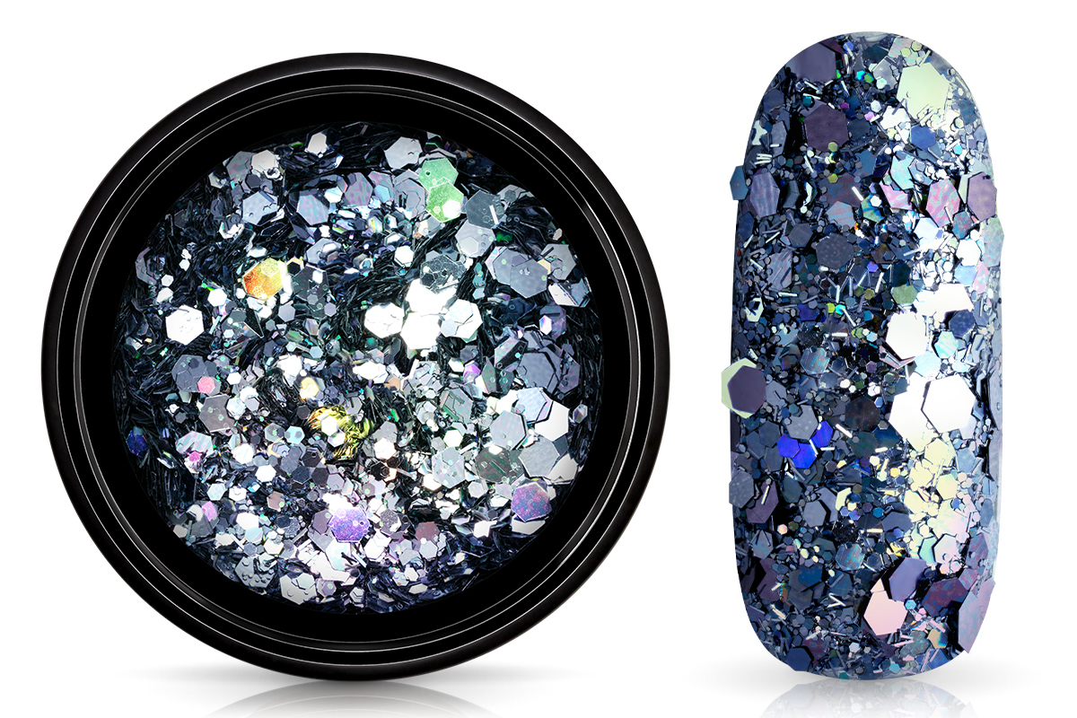 Jolifin LAVENI Sparkle Glitter - hologram anthracite