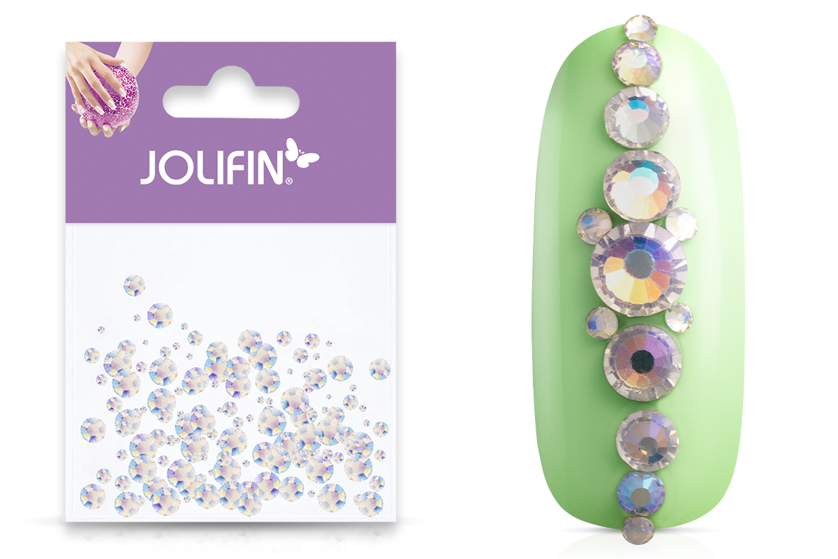 Jolifin Rhinestones 500 pcs - moon iridescent mix