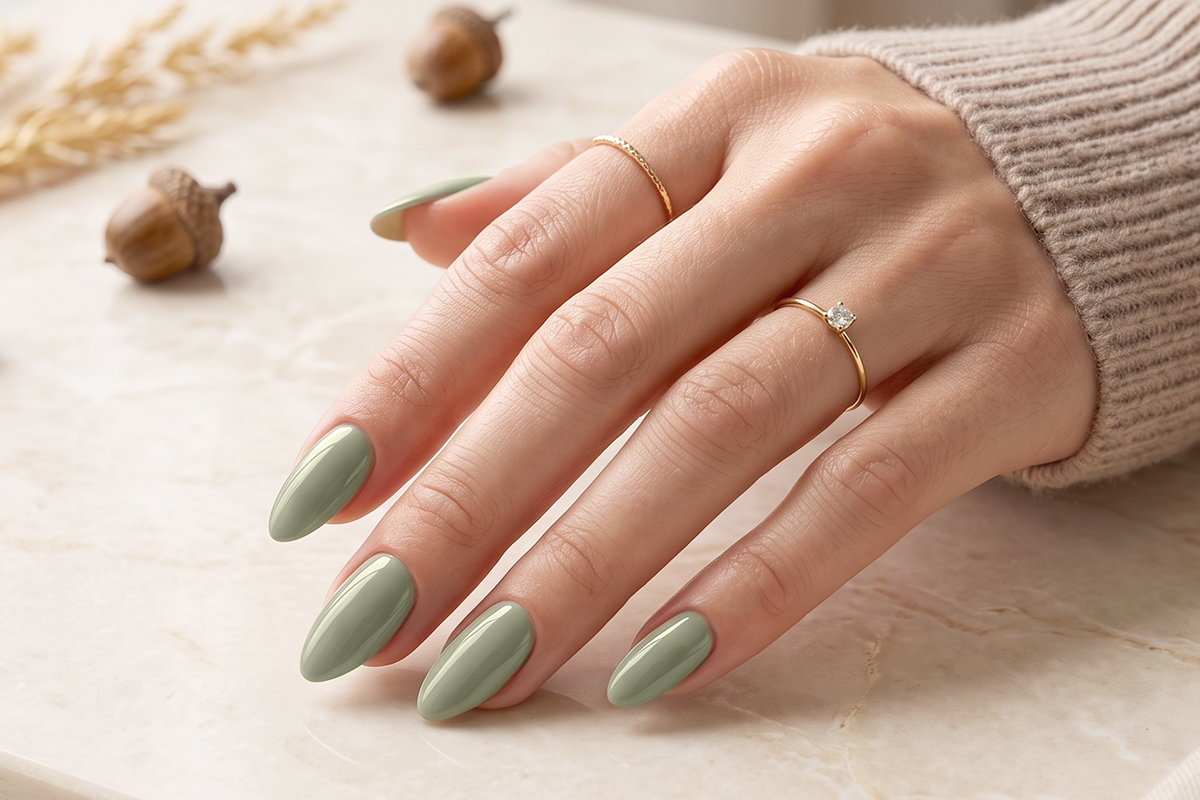 Jolifin LAVENI Shellac - dusky khaki 10ml