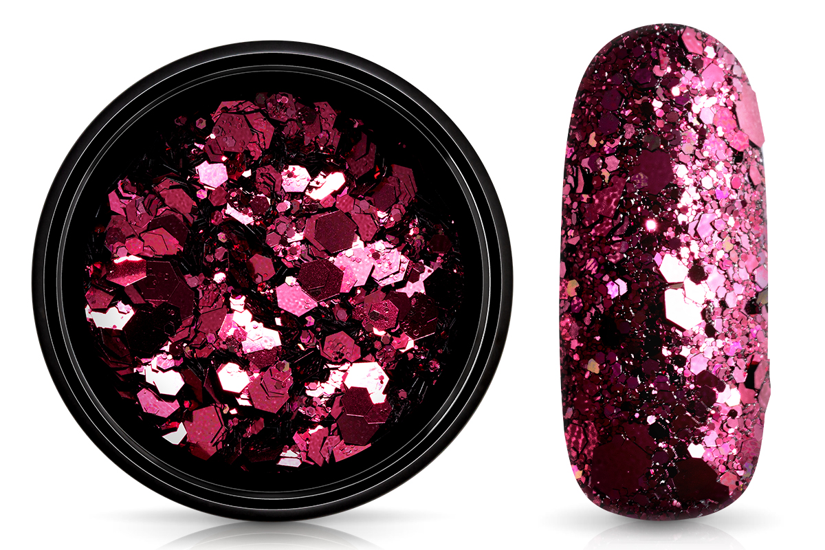 Jolifin LAVENI Sparkle Glitter - deep raspberry
